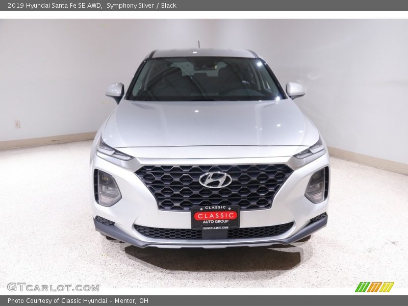 Symphony Silver / Black 2019 Hyundai Santa Fe SE AWD