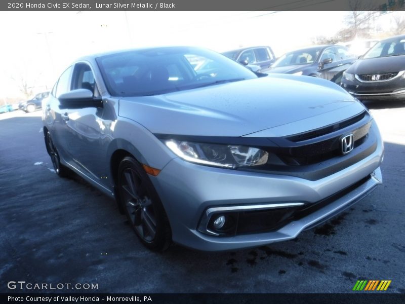 Lunar Silver Metallic / Black 2020 Honda Civic EX Sedan