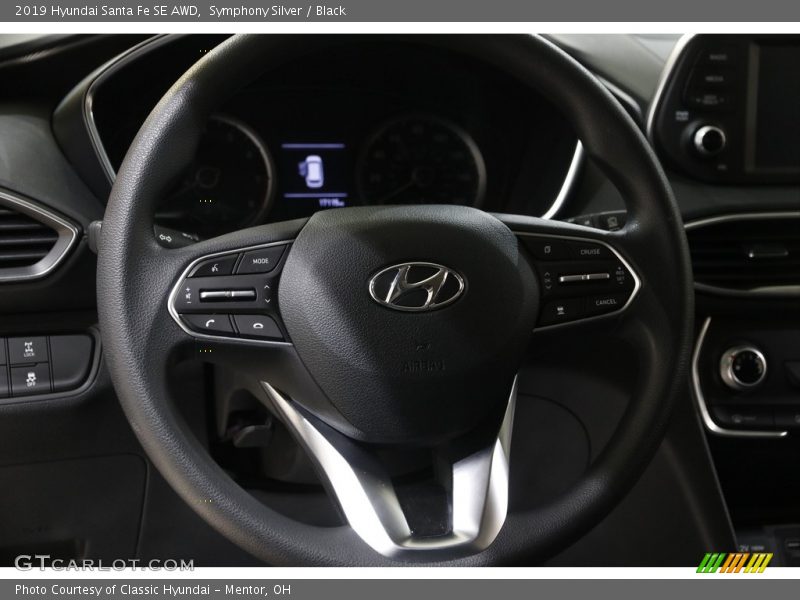 Symphony Silver / Black 2019 Hyundai Santa Fe SE AWD