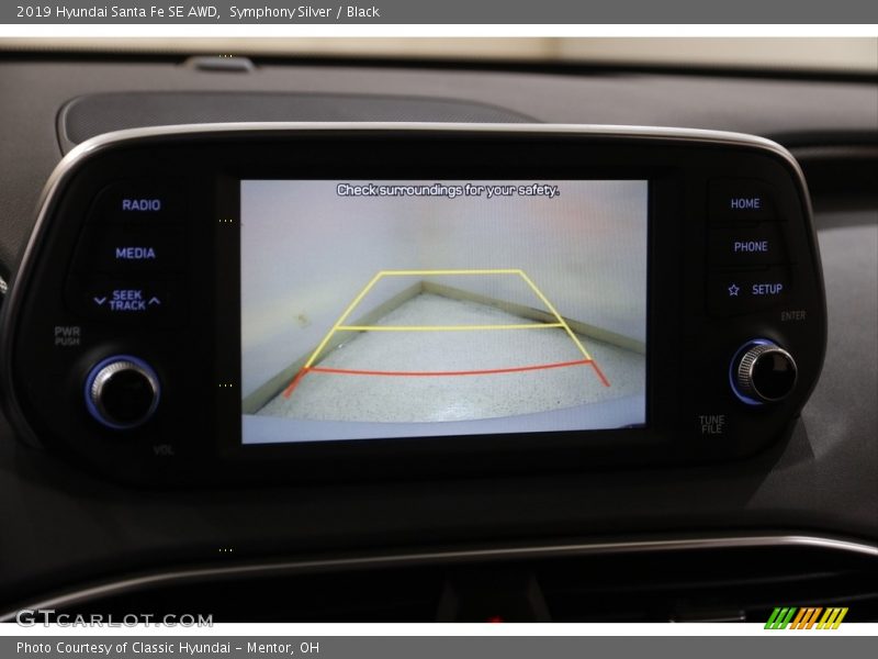 Symphony Silver / Black 2019 Hyundai Santa Fe SE AWD