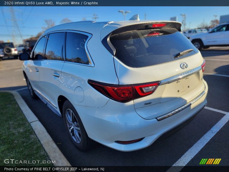 Majestic White / Graphite 2020 Infiniti QX60 Luxe AWD