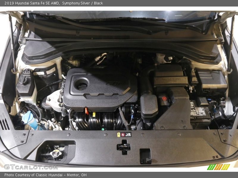 Symphony Silver / Black 2019 Hyundai Santa Fe SE AWD