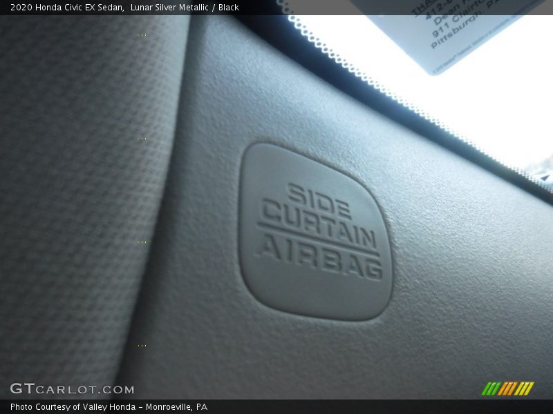 Lunar Silver Metallic / Black 2020 Honda Civic EX Sedan