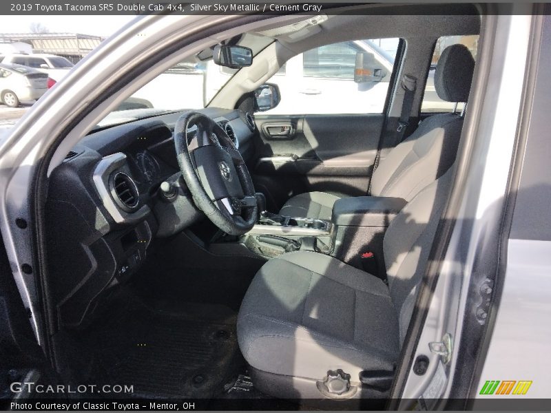Silver Sky Metallic / Cement Gray 2019 Toyota Tacoma SR5 Double Cab 4x4