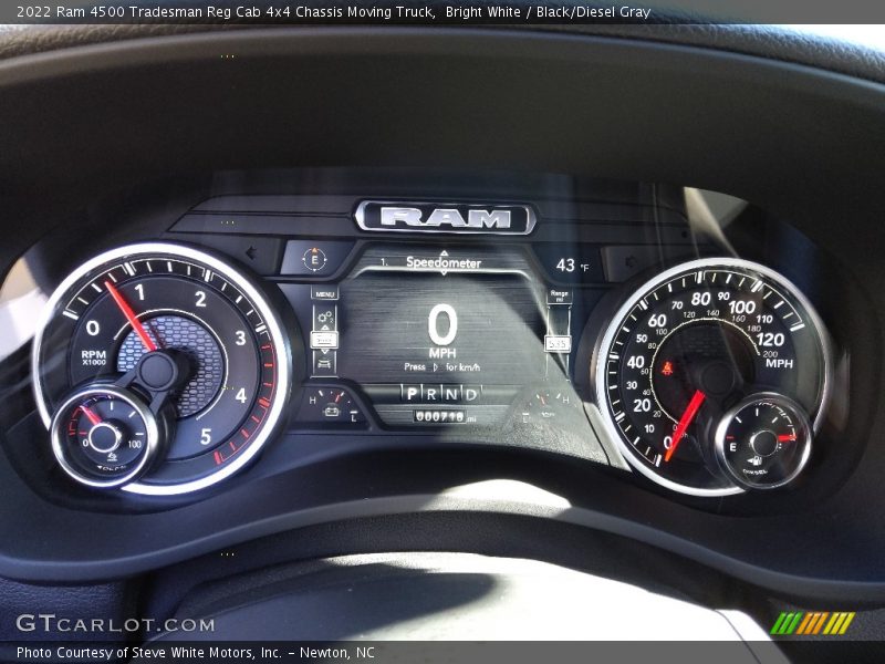 Bright White / Black/Diesel Gray 2022 Ram 4500 Tradesman Reg Cab 4x4 Chassis Moving Truck