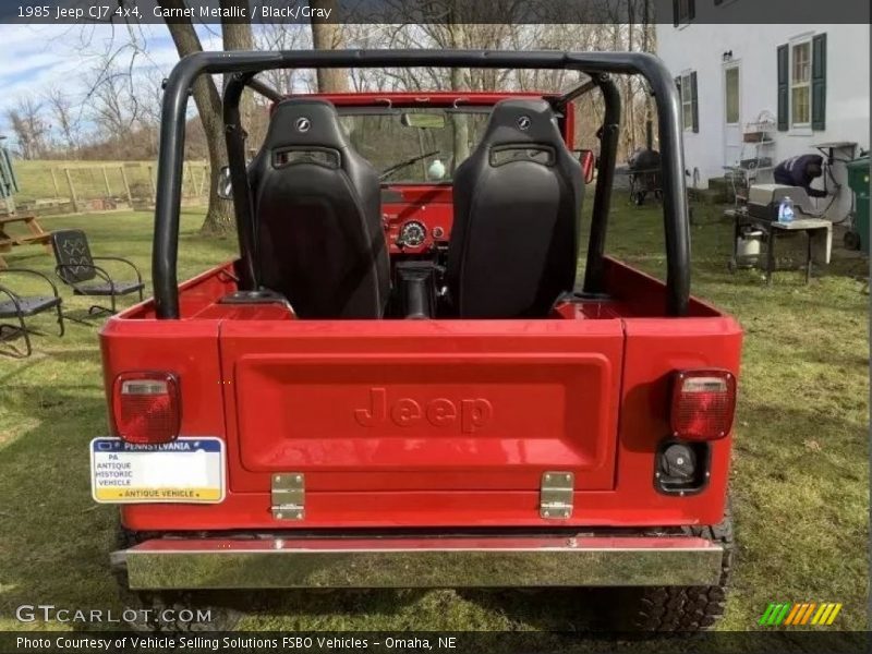 Garnet Metallic / Black/Gray 1985 Jeep CJ7 4x4