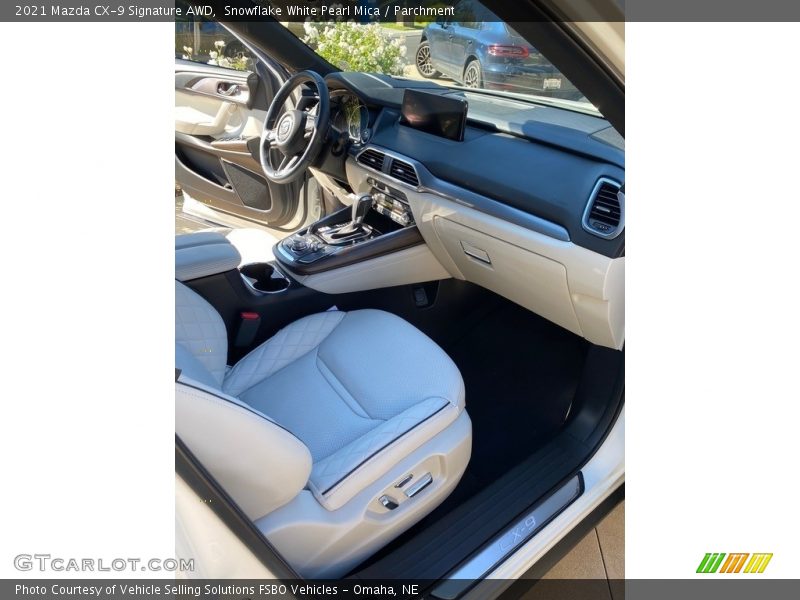 Snowflake White Pearl Mica / Parchment 2021 Mazda CX-9 Signature AWD