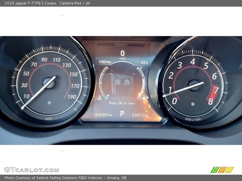  2016 F-TYPE S Coupe S Coupe Gauges