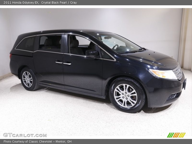 Crystal Black Pearl / Gray 2011 Honda Odyssey EX