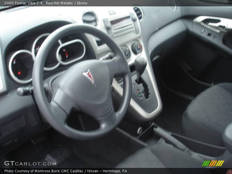 Red Hot Metallic / Ebony 2009 Pontiac Vibe 2.4