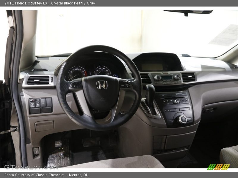 Crystal Black Pearl / Gray 2011 Honda Odyssey EX