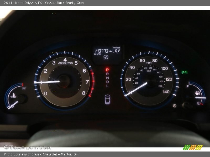 Crystal Black Pearl / Gray 2011 Honda Odyssey EX