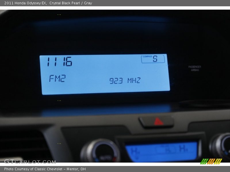 Crystal Black Pearl / Gray 2011 Honda Odyssey EX