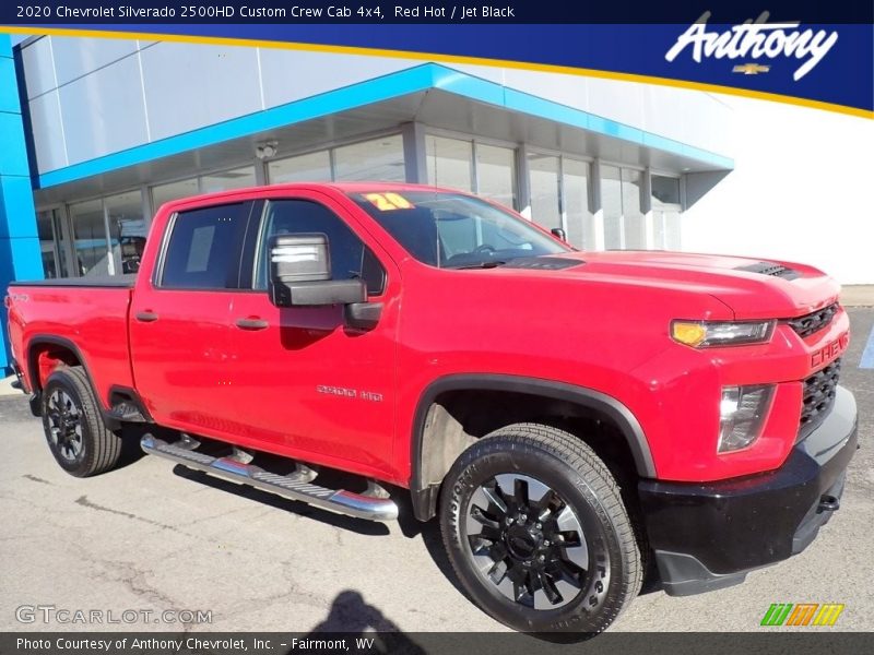 Red Hot / Jet Black 2020 Chevrolet Silverado 2500HD Custom Crew Cab 4x4