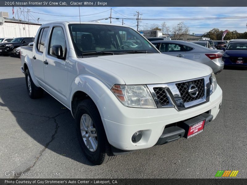 Glacier White / Beige 2016 Nissan Frontier SV Crew Cab