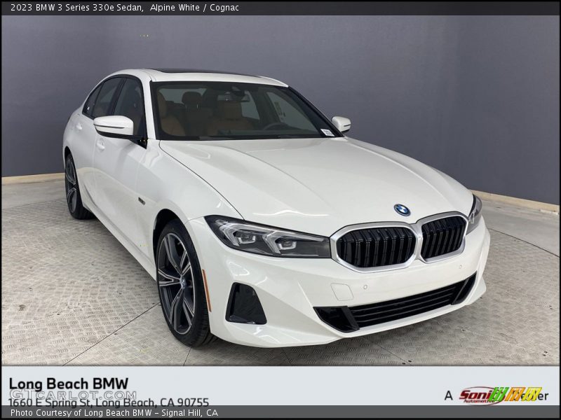 Alpine White / Cognac 2023 BMW 3 Series 330e Sedan
