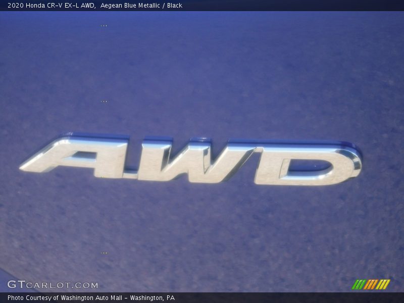 Aegean Blue Metallic / Black 2020 Honda CR-V EX-L AWD