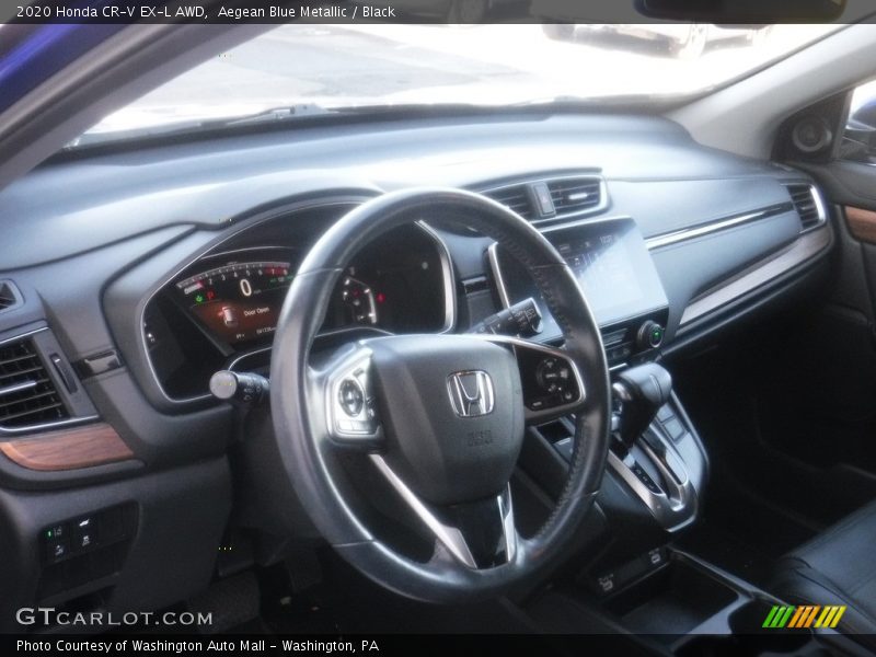 Aegean Blue Metallic / Black 2020 Honda CR-V EX-L AWD