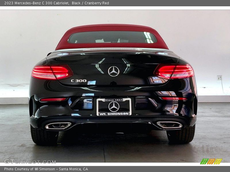 Black / Cranberry Red 2023 Mercedes-Benz C 300 Cabriolet