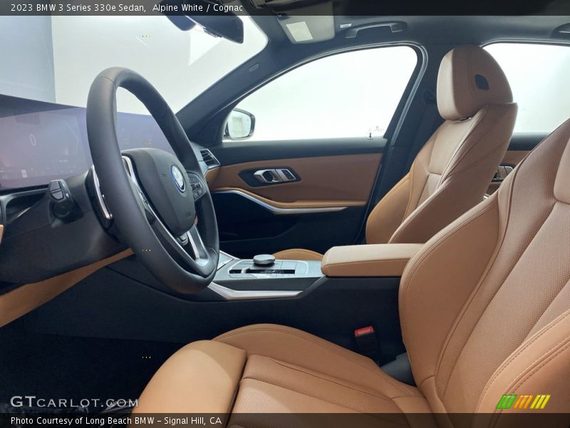Alpine White / Cognac 2023 BMW 3 Series 330e Sedan