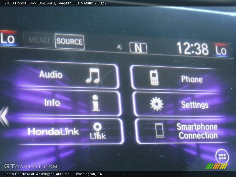 Aegean Blue Metallic / Black 2020 Honda CR-V EX-L AWD