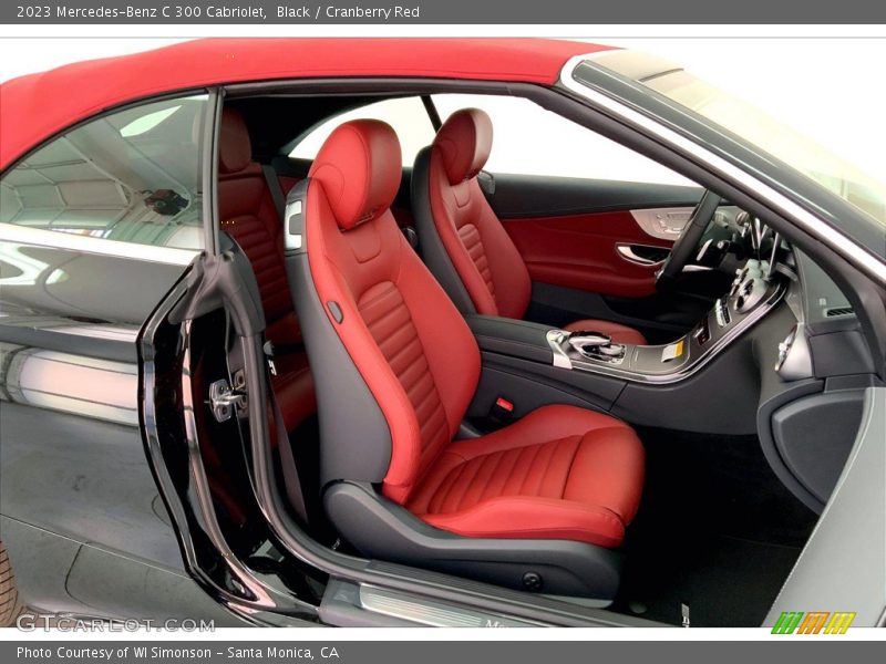 Black / Cranberry Red 2023 Mercedes-Benz C 300 Cabriolet