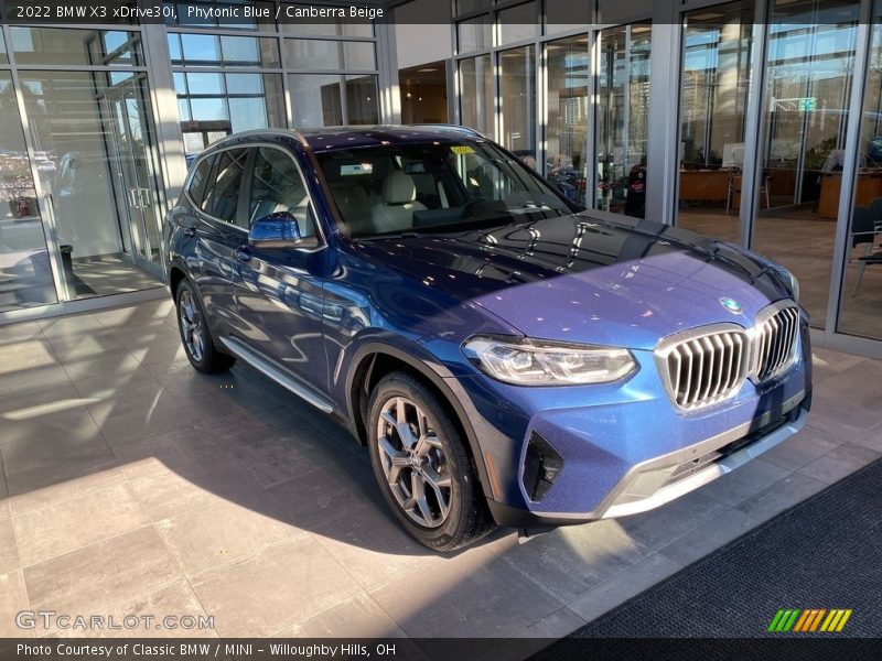 Phytonic Blue / Canberra Beige 2022 BMW X3 xDrive30i