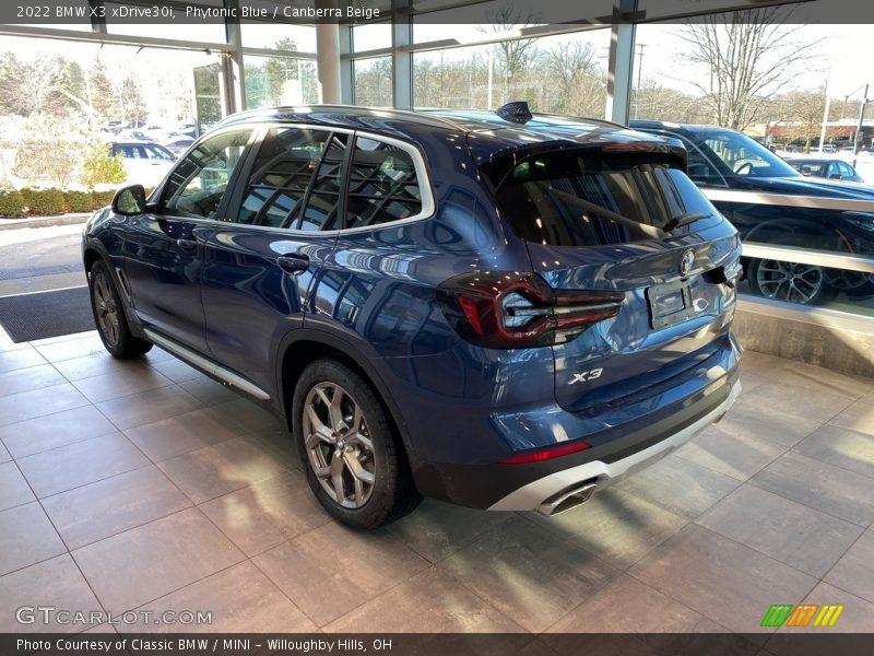 Phytonic Blue / Canberra Beige 2022 BMW X3 xDrive30i
