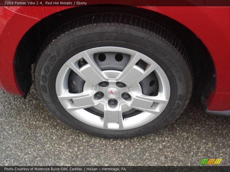 Red Hot Metallic / Ebony 2009 Pontiac Vibe 2.4