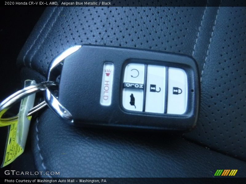 Aegean Blue Metallic / Black 2020 Honda CR-V EX-L AWD