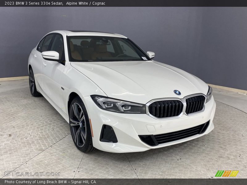 Alpine White / Cognac 2023 BMW 3 Series 330e Sedan