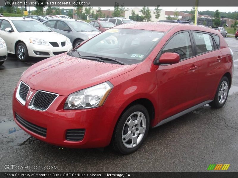 Red Hot Metallic / Ebony 2009 Pontiac Vibe 2.4