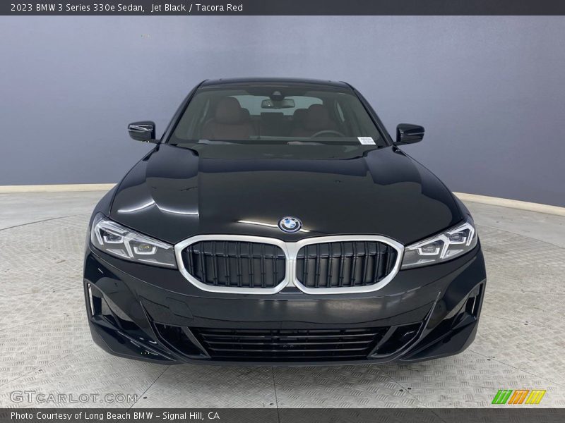 Jet Black / Tacora Red 2023 BMW 3 Series 330e Sedan