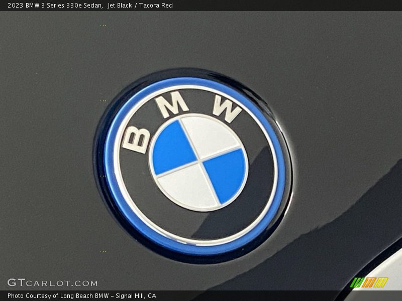Jet Black / Tacora Red 2023 BMW 3 Series 330e Sedan