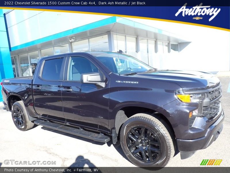 Dark Ash Metallic / Jet Black 2022 Chevrolet Silverado 1500 Custom Crew Cab 4x4