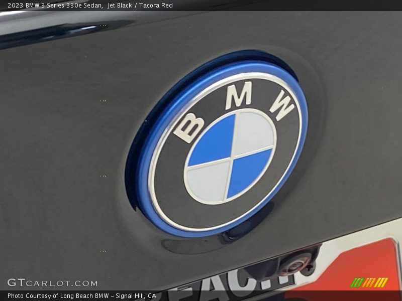 Jet Black / Tacora Red 2023 BMW 3 Series 330e Sedan