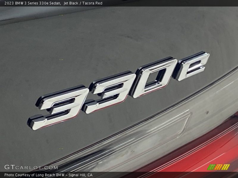 Jet Black / Tacora Red 2023 BMW 3 Series 330e Sedan