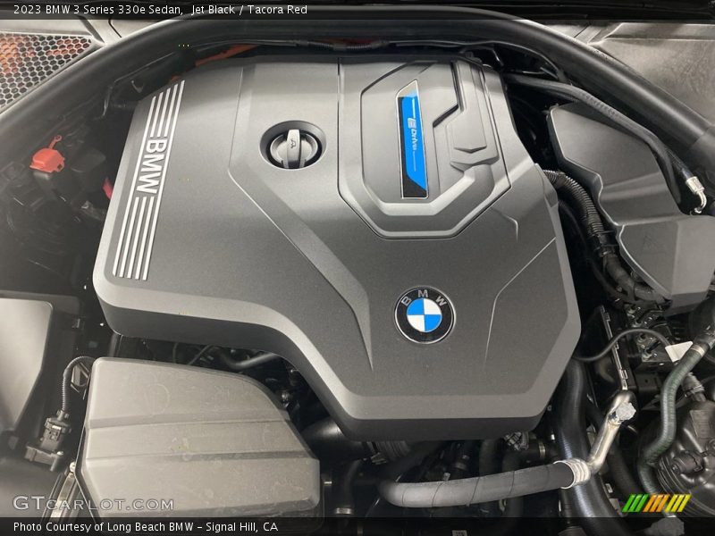 Jet Black / Tacora Red 2023 BMW 3 Series 330e Sedan