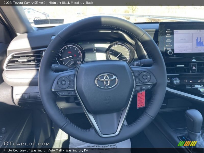 Midnight Black Metallic / Black 2023 Toyota Camry SE AWD