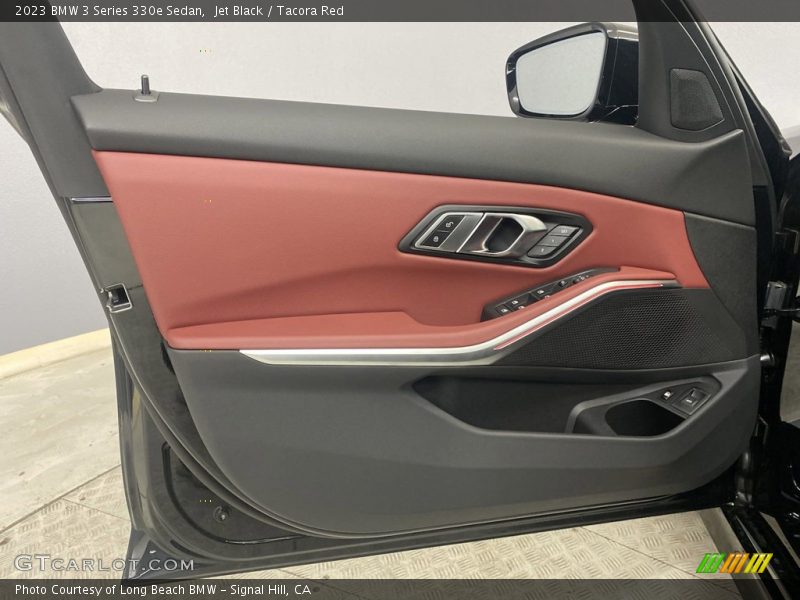 Jet Black / Tacora Red 2023 BMW 3 Series 330e Sedan