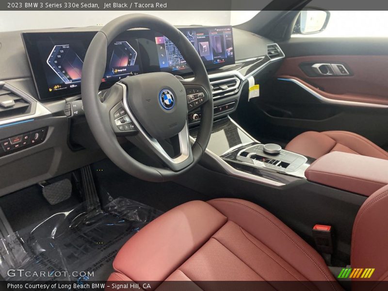 Jet Black / Tacora Red 2023 BMW 3 Series 330e Sedan