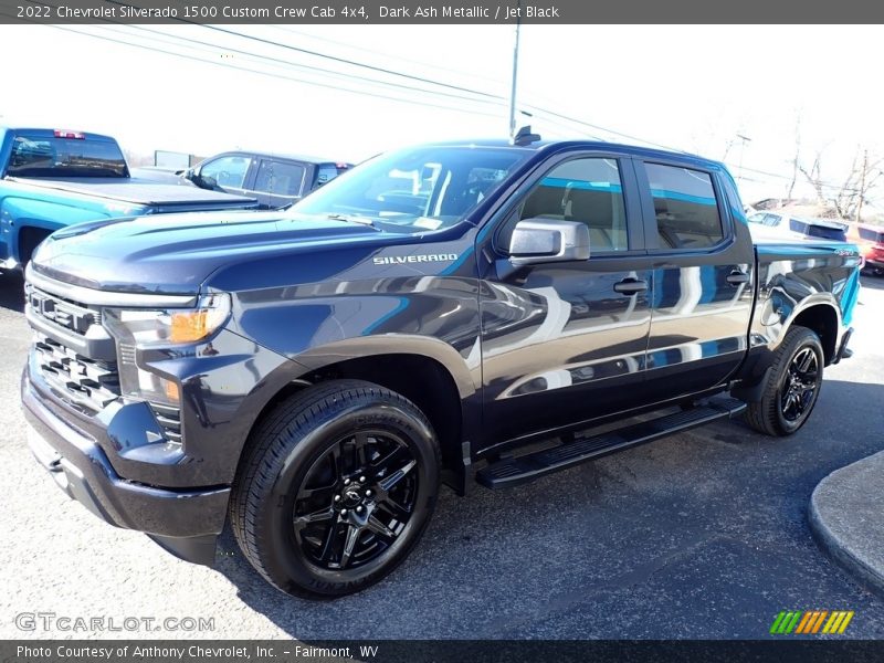 Dark Ash Metallic / Jet Black 2022 Chevrolet Silverado 1500 Custom Crew Cab 4x4