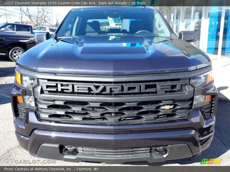 Dark Ash Metallic / Jet Black 2022 Chevrolet Silverado 1500 Custom Crew Cab 4x4