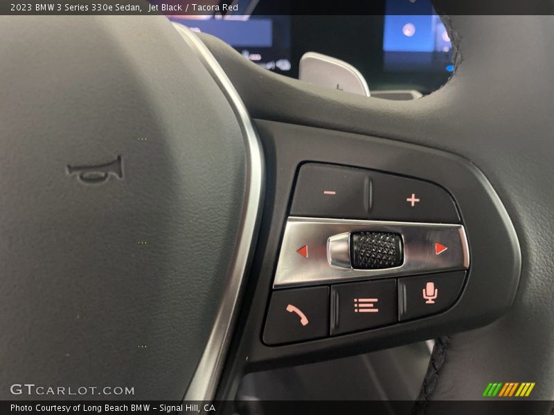 Jet Black / Tacora Red 2023 BMW 3 Series 330e Sedan