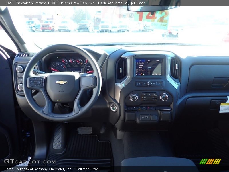 Dark Ash Metallic / Jet Black 2022 Chevrolet Silverado 1500 Custom Crew Cab 4x4