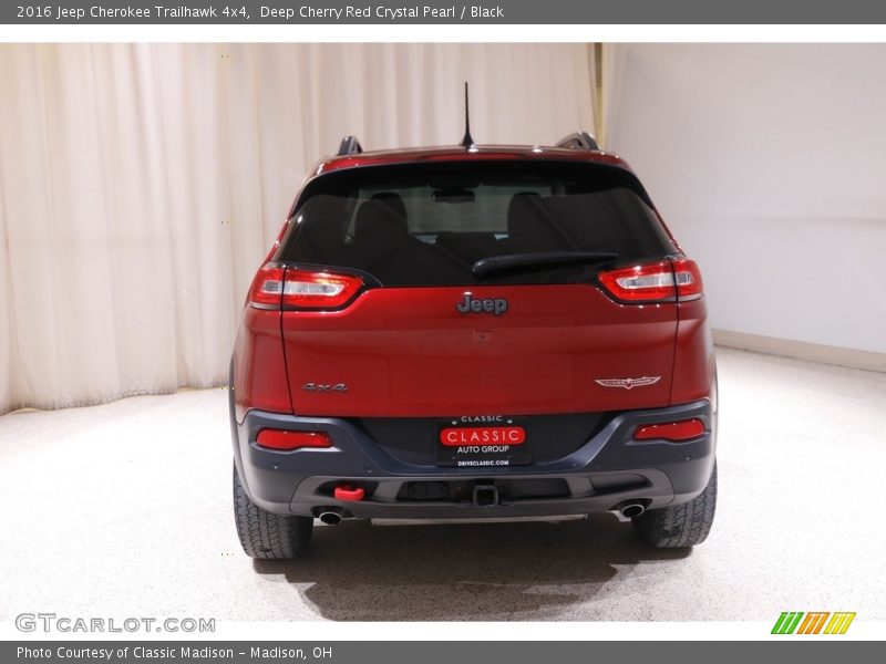 Deep Cherry Red Crystal Pearl / Black 2016 Jeep Cherokee Trailhawk 4x4
