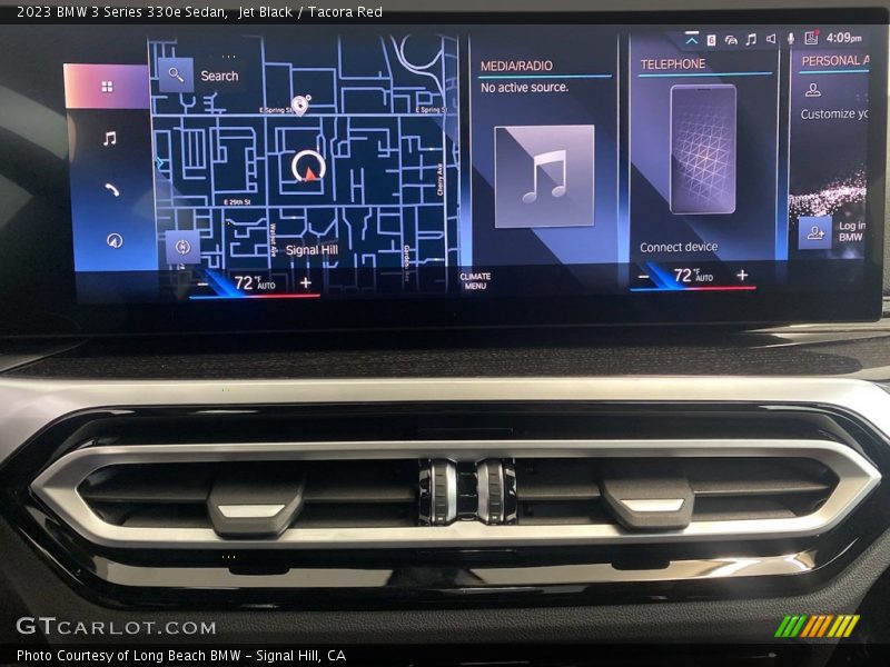 Jet Black / Tacora Red 2023 BMW 3 Series 330e Sedan