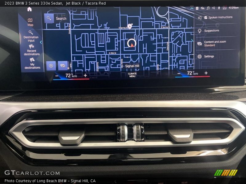 Jet Black / Tacora Red 2023 BMW 3 Series 330e Sedan