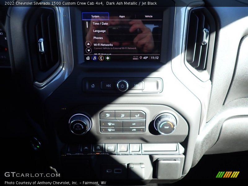 Dark Ash Metallic / Jet Black 2022 Chevrolet Silverado 1500 Custom Crew Cab 4x4