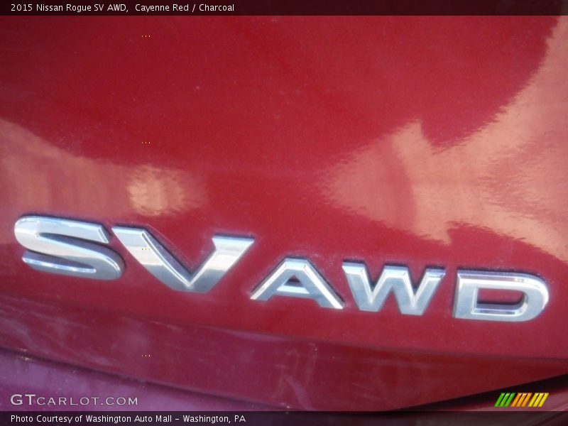 Cayenne Red / Charcoal 2015 Nissan Rogue SV AWD